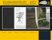 Tablet Screenshot of bildhaueratelier-beck.de